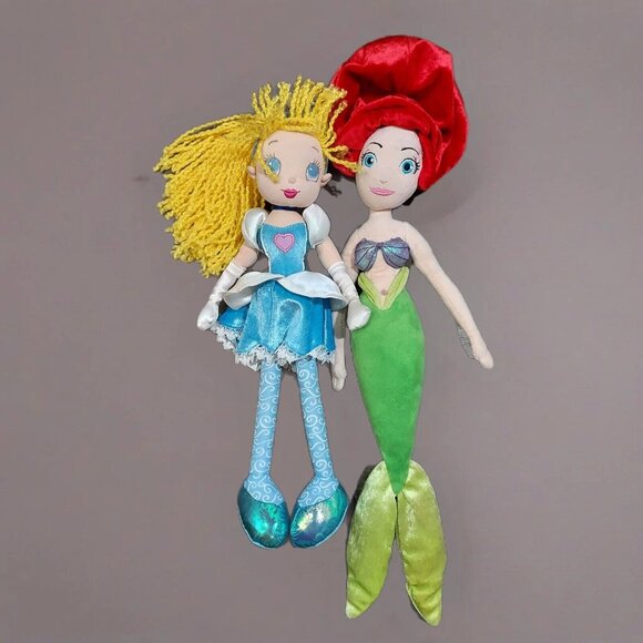 Disney Princess 2006 Mettel  Cindrella 15" Ariel 18" Plush Stuffed Doll Toy - Picture 2 of 16